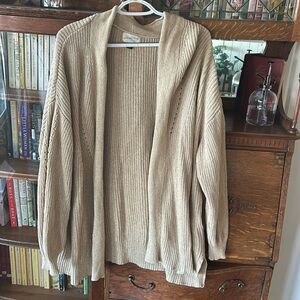 Knit Universal Threads Cardigan Light Brown Size L